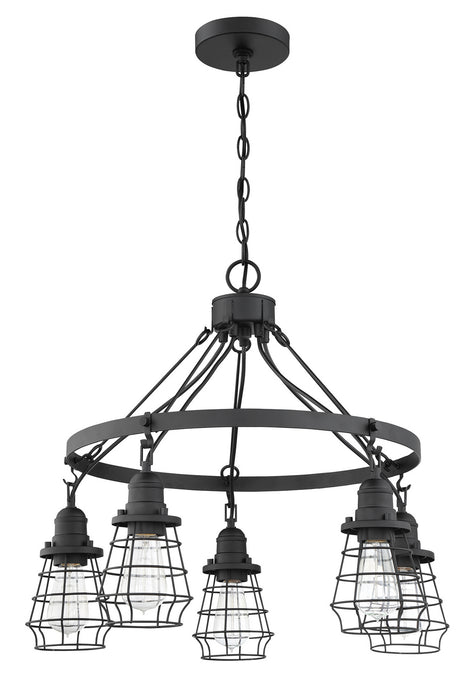 Craftmade 50625-FB Five Light Chandelier, Flat Black