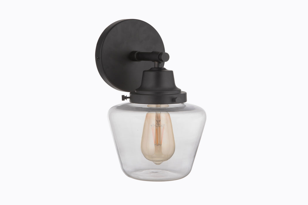 Craftmade 19507FB1 One Light Wall Sconce, Flat Black
