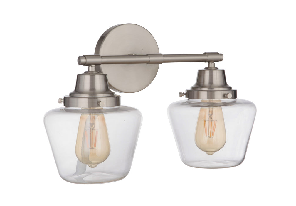 Craftmade 19518BNK2 Two Light Vanity, Brushed Polished Nickel