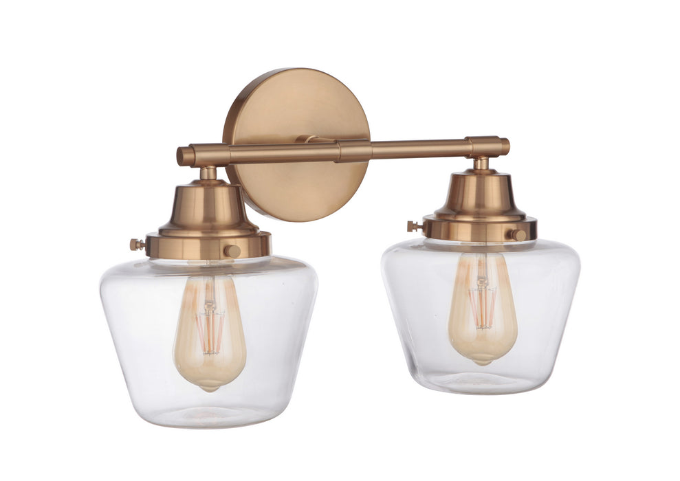 Craftmade 19518SB2 Two Light Vanity, Satin Brass
