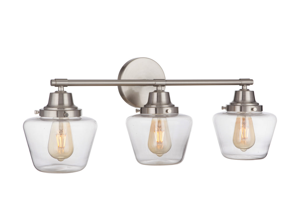 Craftmade 19528BNK3 Three Light Vanity, Brushed Polished Nickel
