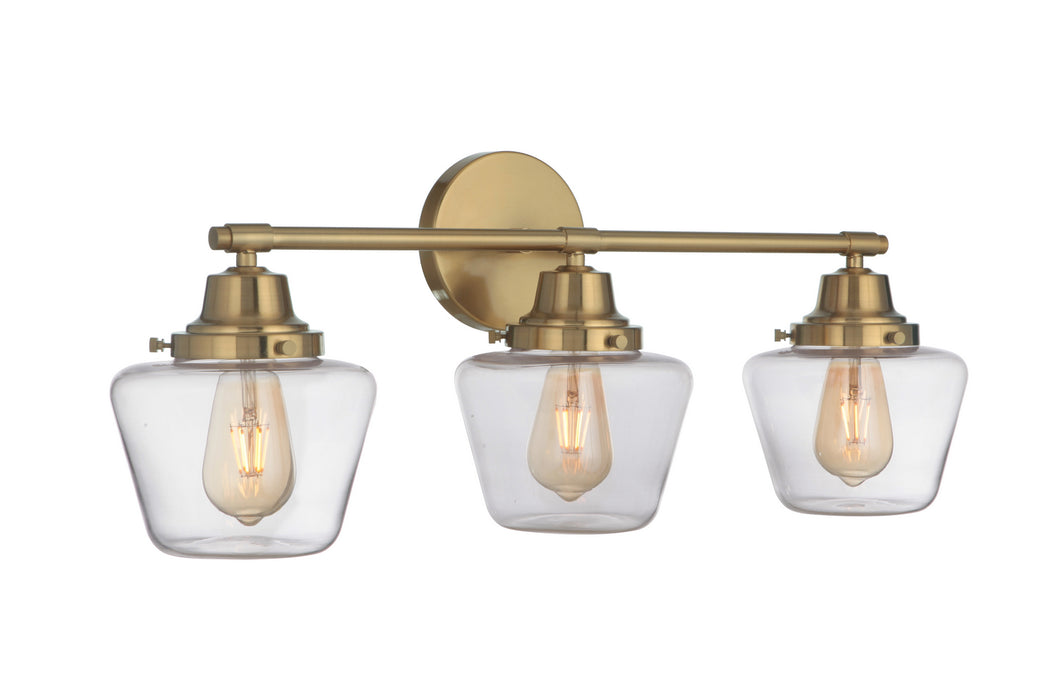 Craftmade 19528SB3 Three Light Vanity, Satin Brass