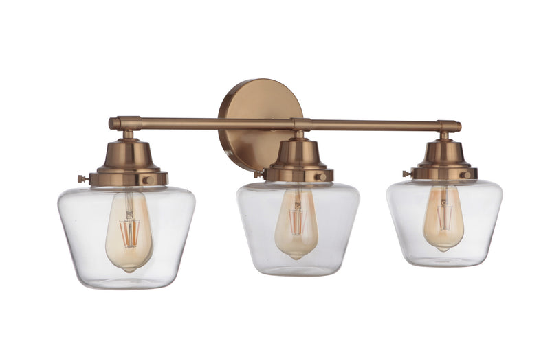 Craftmade 19528SB3 Three Light Vanity, Satin Brass