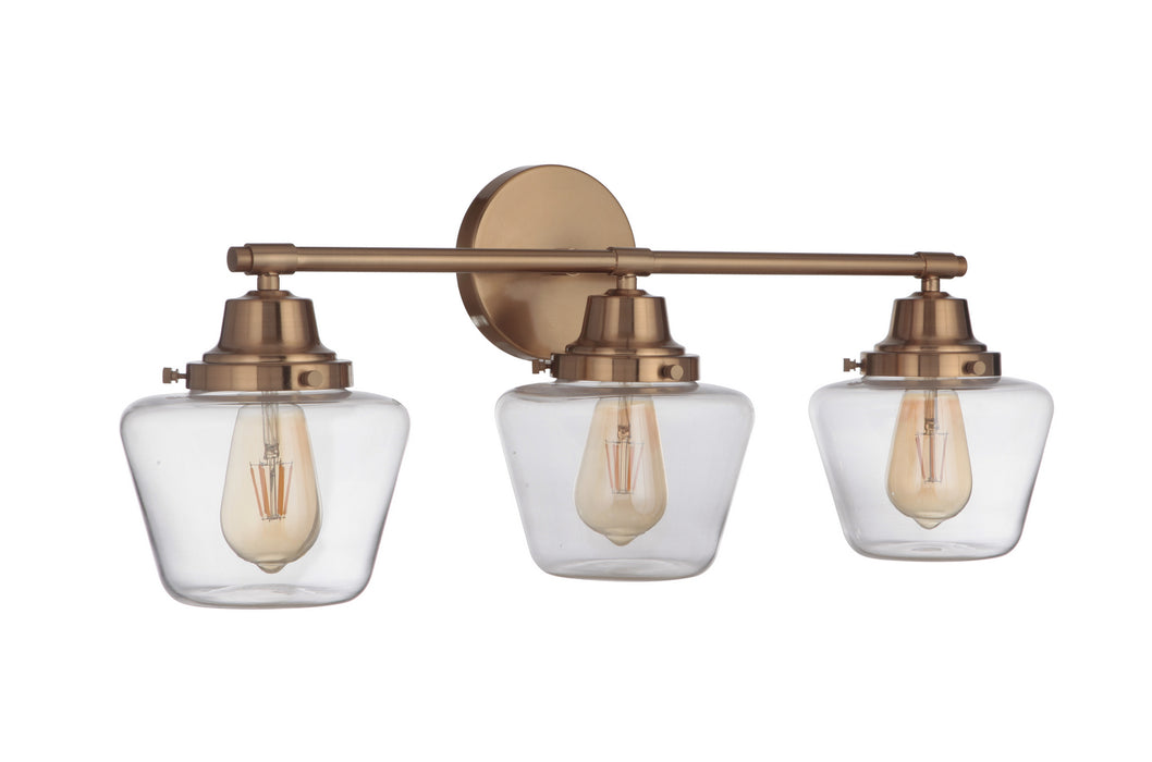 Craftmade 19528SB3 Three Light Vanity, Satin Brass