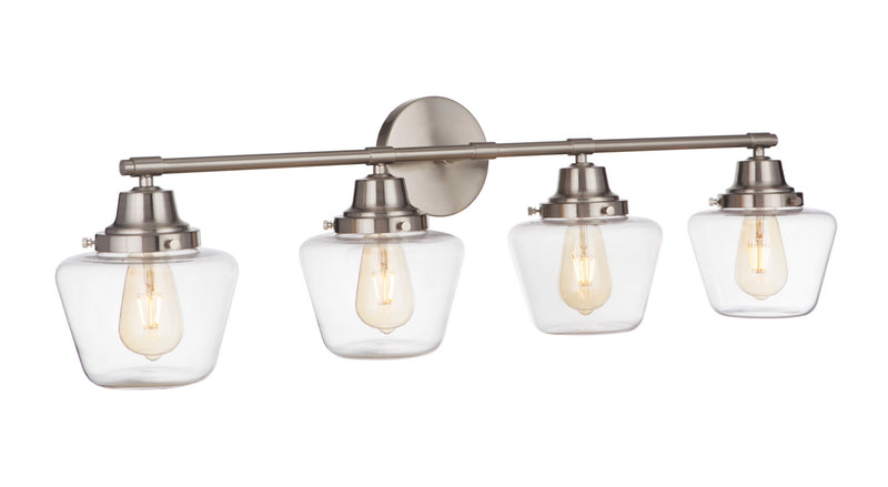 Craftmade 19538BNK4 Four Light Vanity, Brushed Polished Nickel