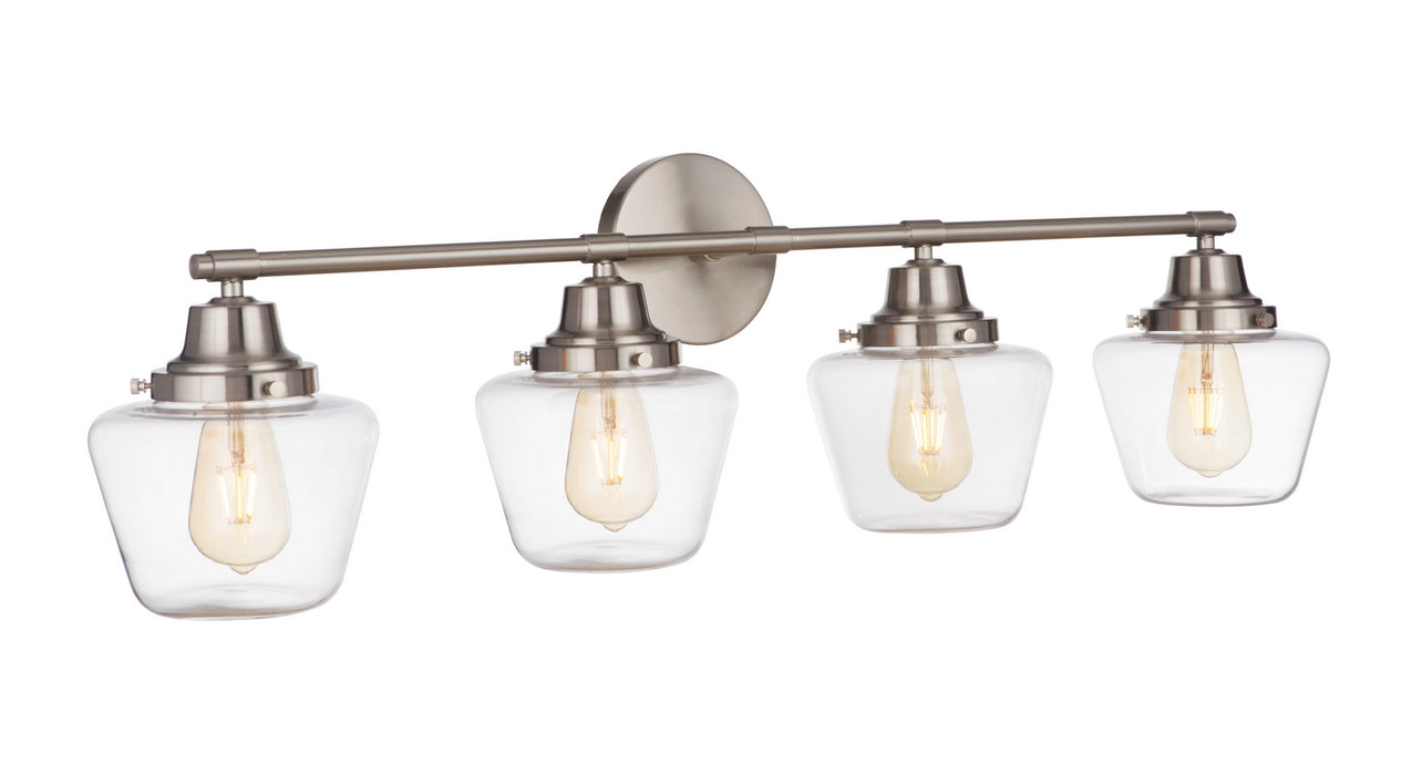 Craftmade 19538BNK4 Four Light Vanity, Brushed Polished Nickel