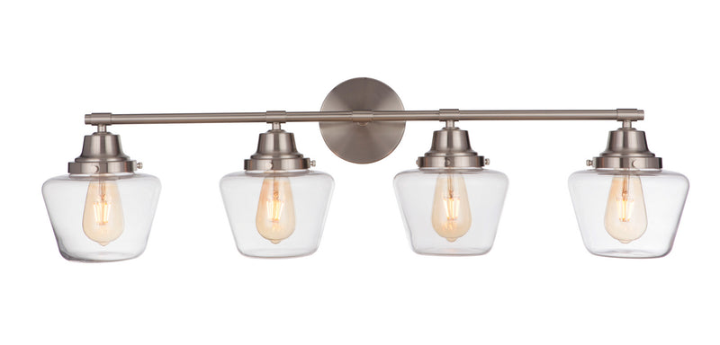 Craftmade 19538BNK4 Four Light Vanity, Brushed Polished Nickel