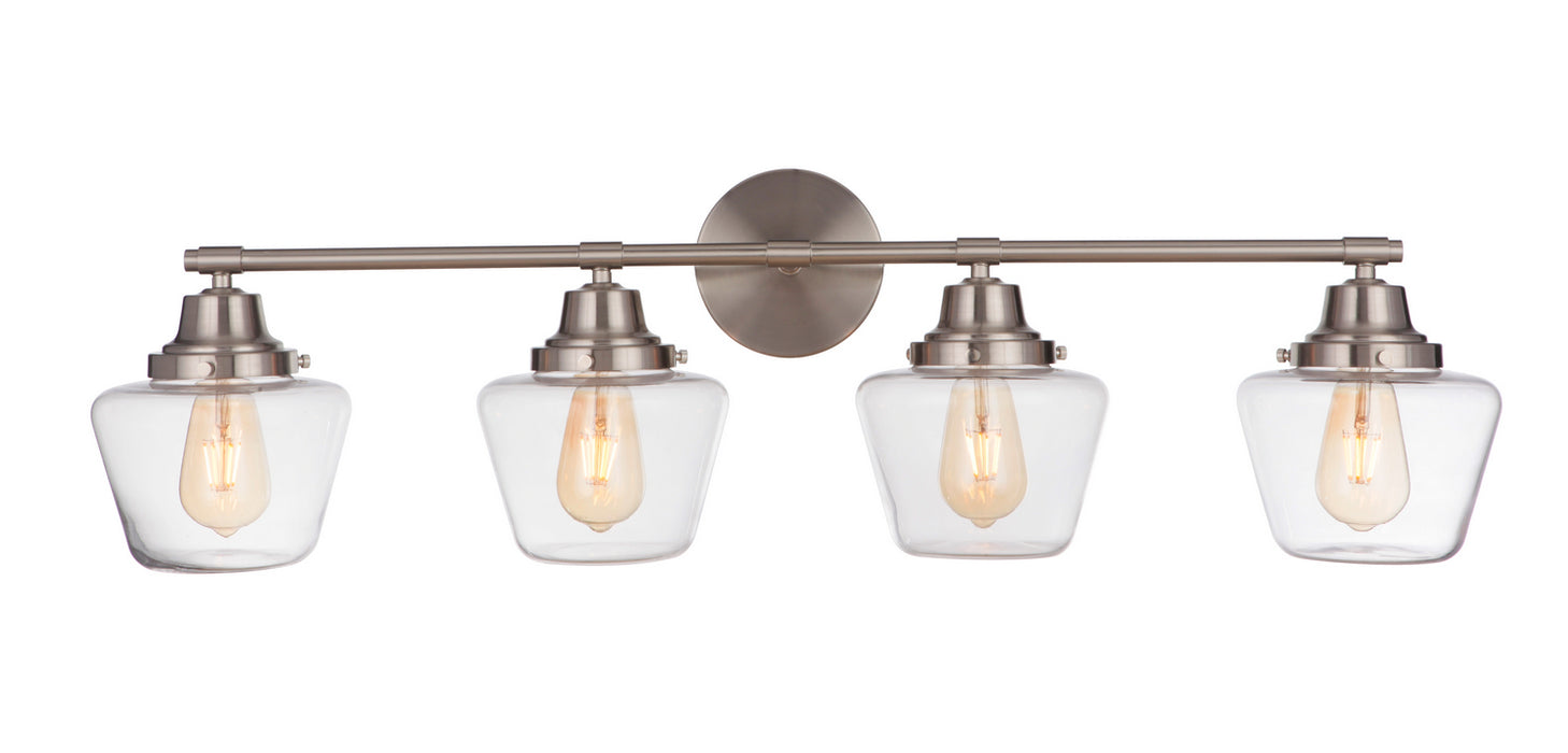 Craftmade 19538BNK4 Four Light Vanity, Brushed Polished Nickel