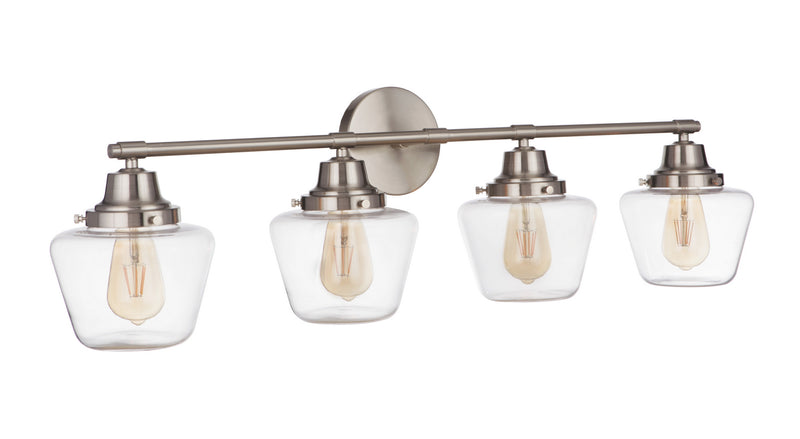 Craftmade 19538BNK4 Four Light Vanity, Brushed Polished Nickel