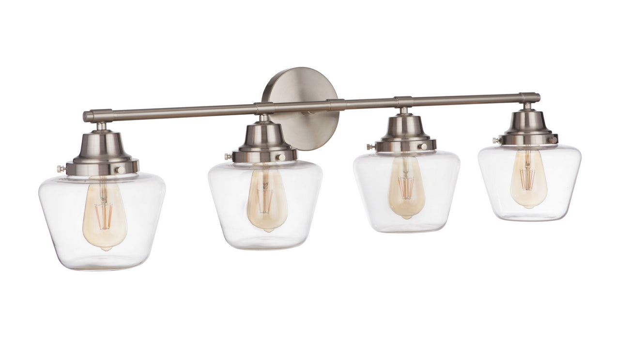 Craftmade 19538BNK4 Four Light Vanity, Brushed Polished Nickel
