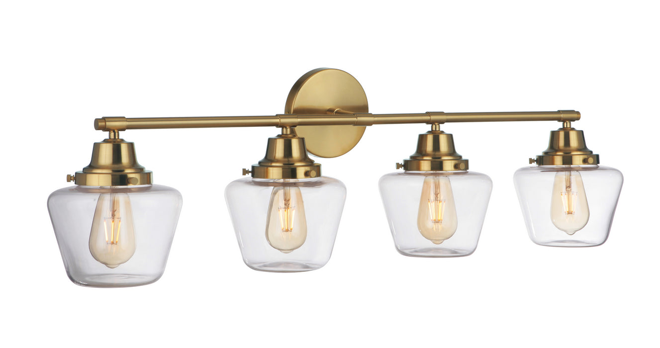 Craftmade 19538SB4 Four Light Vanity, Satin Brass