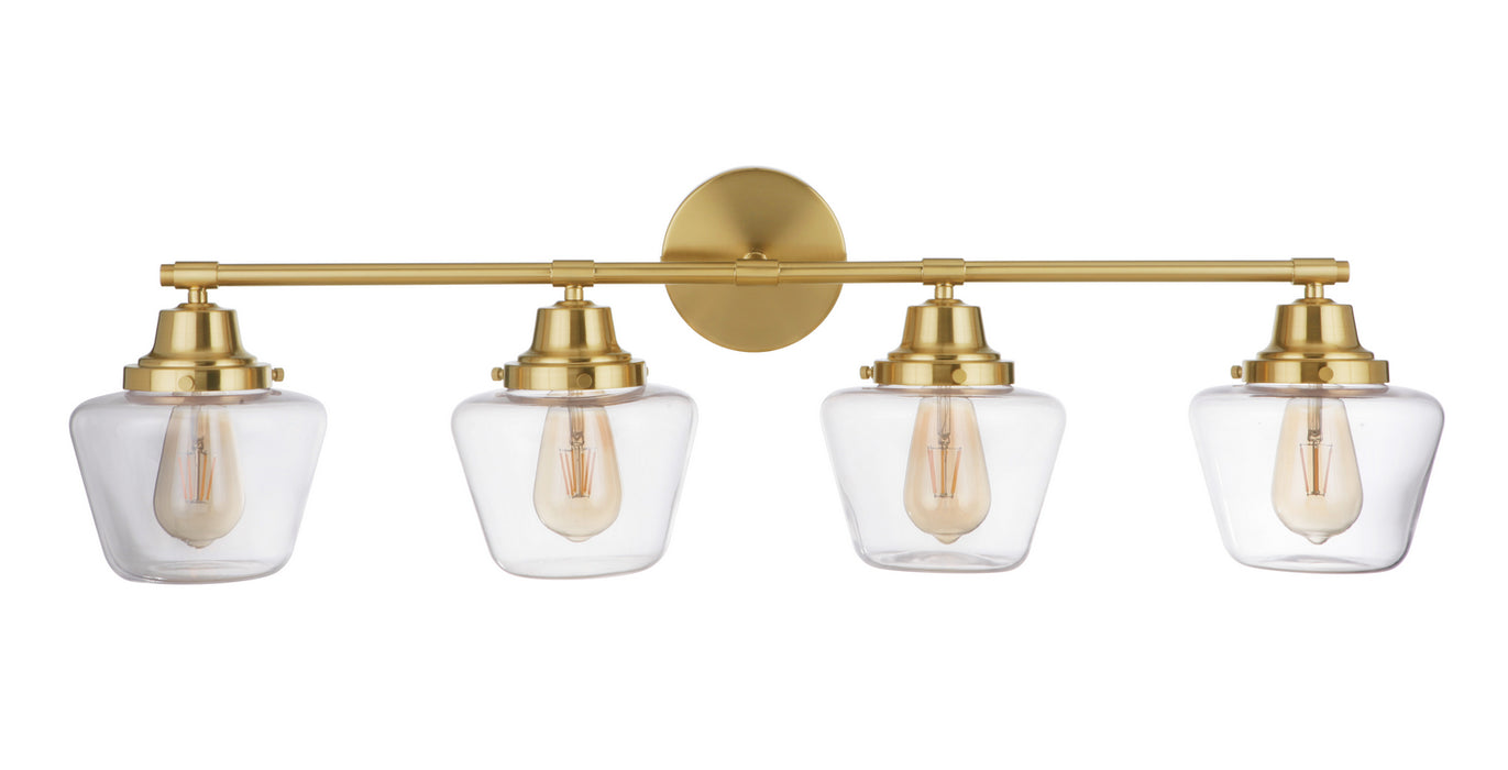 Craftmade 19538SB4 Four Light Vanity, Satin Brass