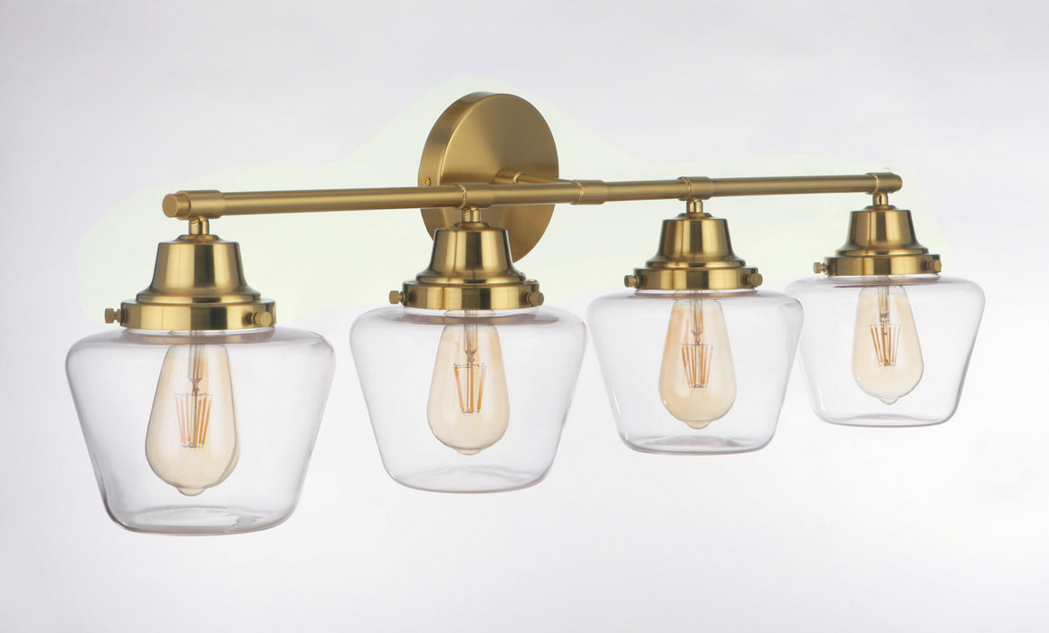 Craftmade 19538SB4 Four Light Vanity, Satin Brass