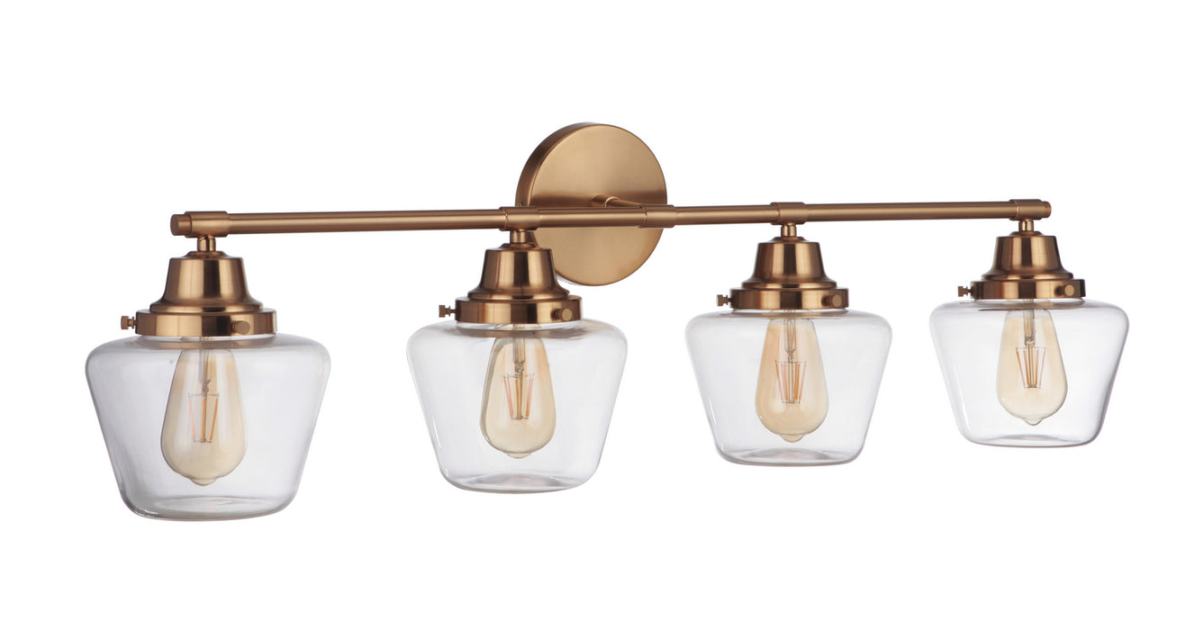 Craftmade 19538SB4 Four Light Vanity, Satin Brass