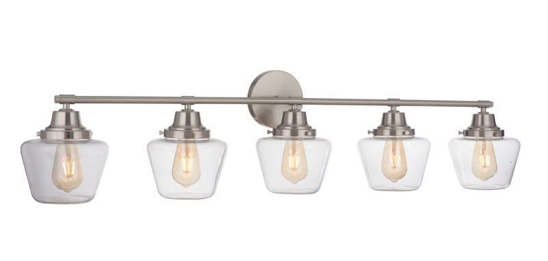 Craftmade 19548BNK5 Five Light Vanity, Brushed Polished Nickel