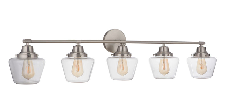Craftmade 19548BNK5 Five Light Vanity, Brushed Polished Nickel