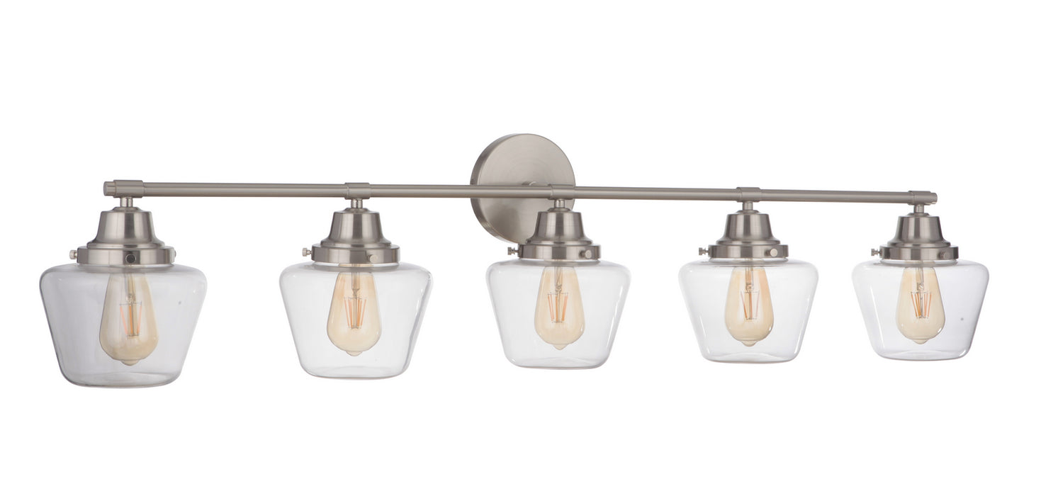Craftmade 19548BNK5 Five Light Vanity, Brushed Polished Nickel