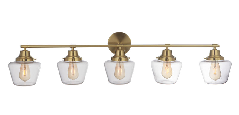 Craftmade 19548SB5 Five Light Vanity, Satin Brass