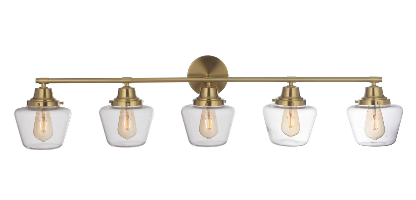 Craftmade 19548SB5 Five Light Vanity, Satin Brass