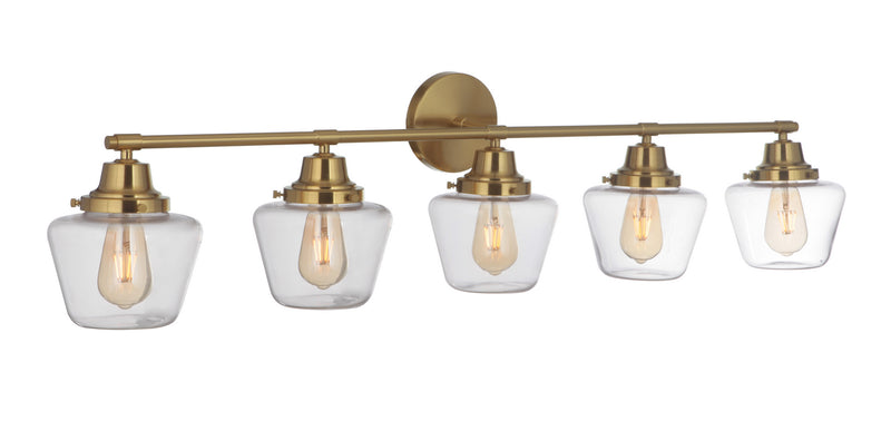 Craftmade 19548SB5 Five Light Vanity, Satin Brass
