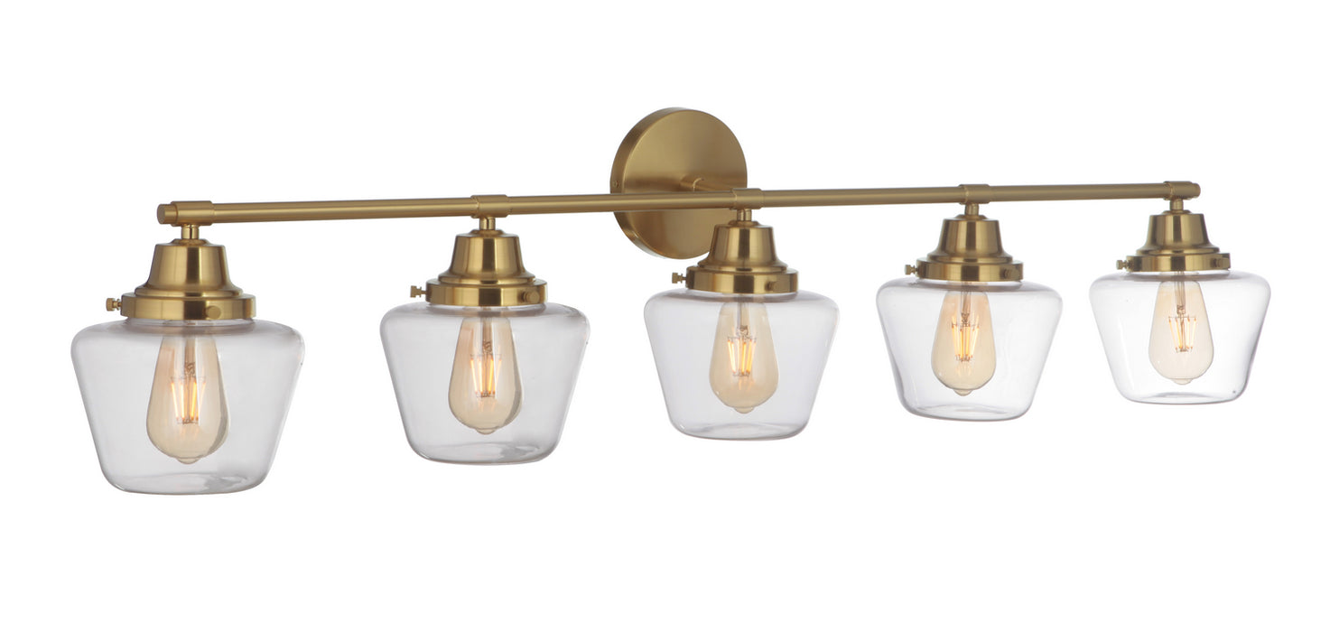 Craftmade 19548SB5 Five Light Vanity, Satin Brass