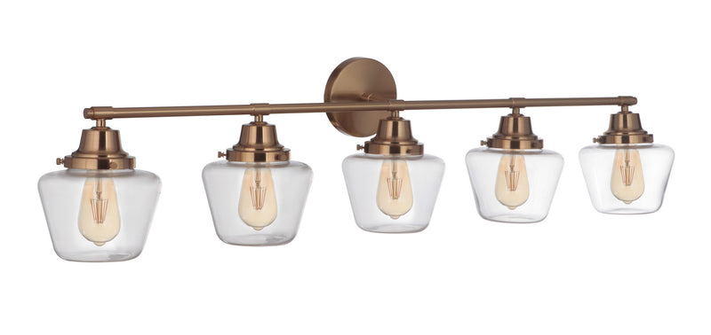 Craftmade 19548SB5 Five Light Vanity, Satin Brass