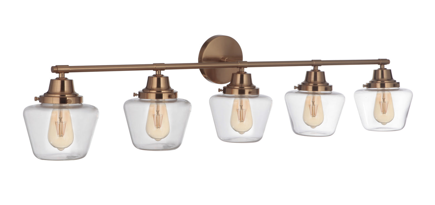 Craftmade 19548SB5 Five Light Vanity, Satin Brass
