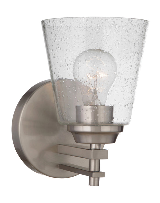 Craftmade 19606BNK1 One Light Wall Sconce, Brushed Polished Nickel