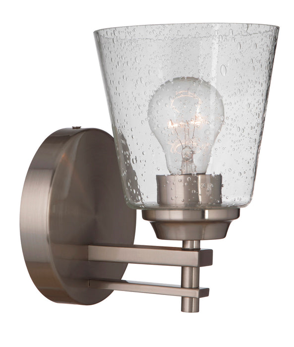 Craftmade 19606BNK1 One Light Wall Sconce, Brushed Polished Nickel