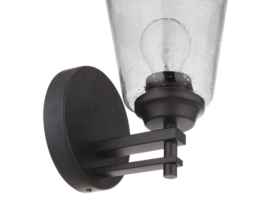Craftmade 19606FB1 One Light Wall Sconce, Flat Black