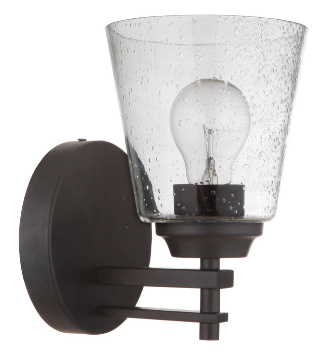 Craftmade 19606FB1 One Light Wall Sconce, Flat Black
