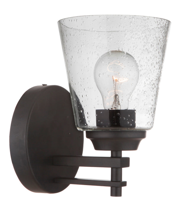 Craftmade 19606FB1 One Light Wall Sconce, Flat Black