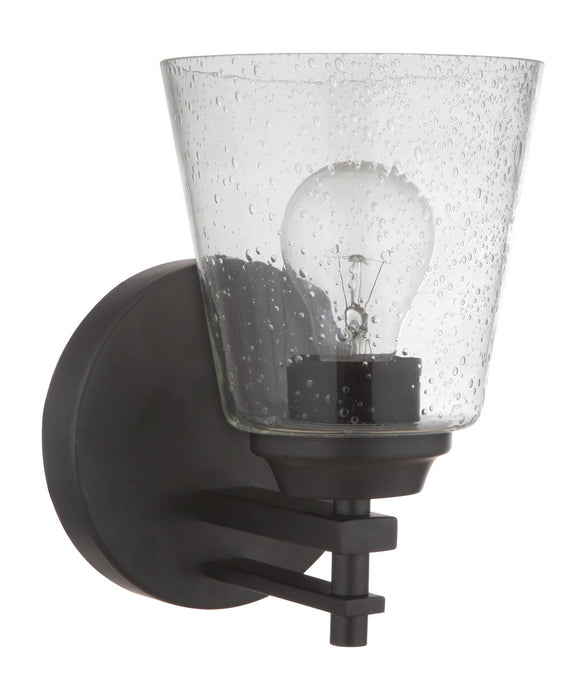 Craftmade 19606FB1 One Light Wall Sconce, Flat Black