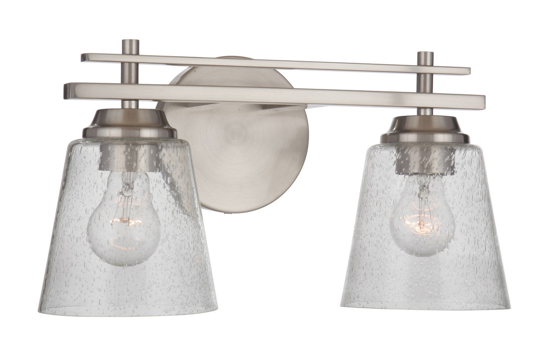 Craftmade 19616BNK2 Two Light Vanity, Brushed Polished Nickel