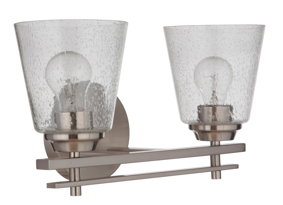Craftmade 19616BNK2 Two Light Vanity, Brushed Polished Nickel