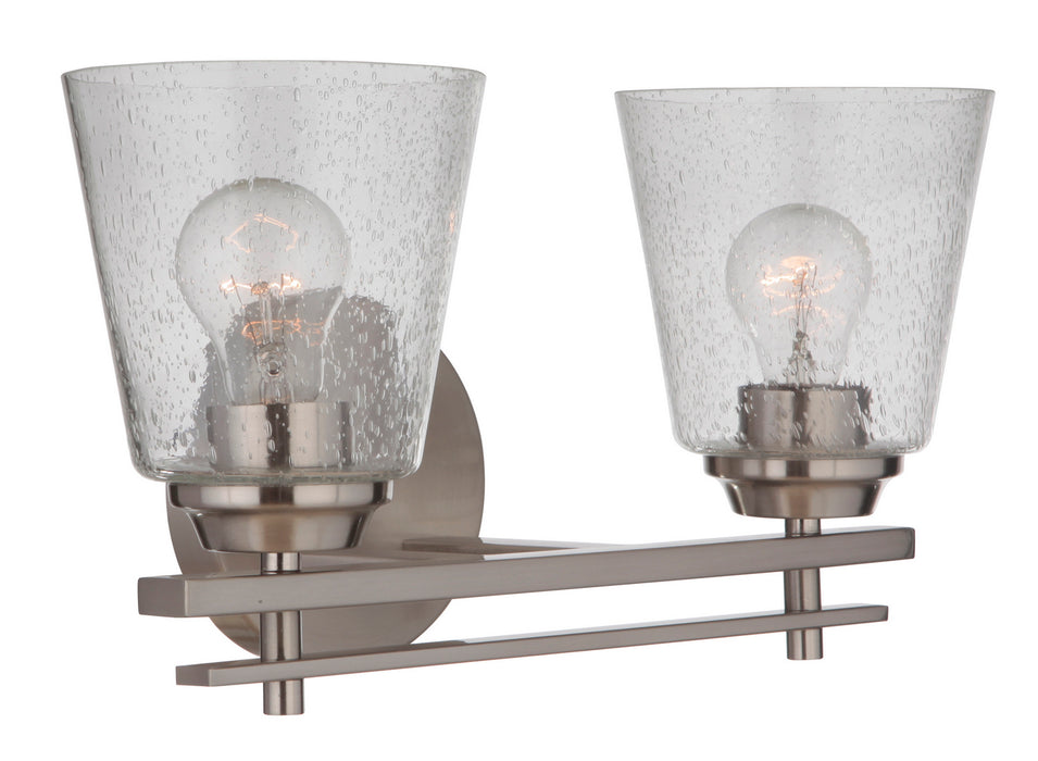 Craftmade 19616BNK2 Two Light Vanity, Brushed Polished Nickel