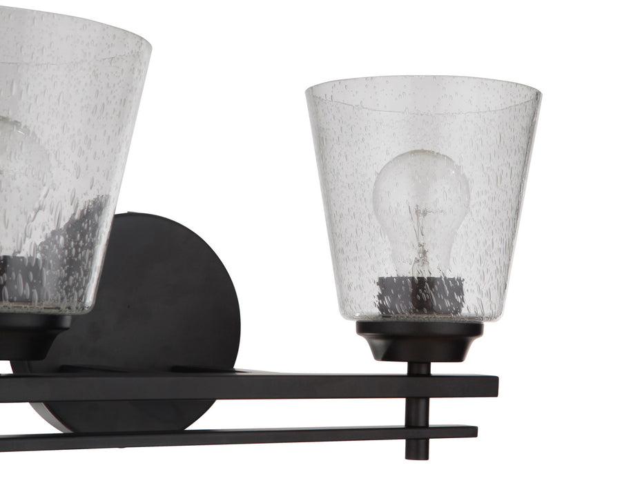 Craftmade 19616FB2 Two Light Vanity, Flat Black