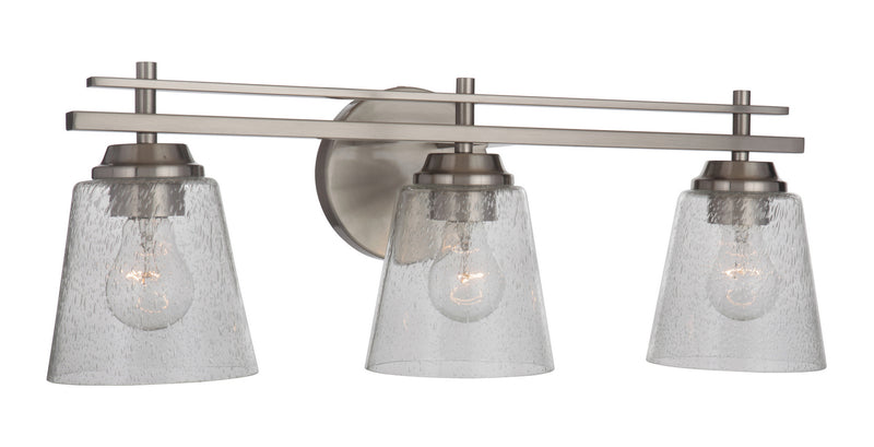 Craftmade 19624BNK3 Three Light Vanity, Brushed Polished Nickel