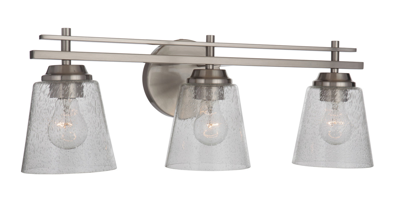 Craftmade 19624BNK3 Three Light Vanity, Brushed Polished Nickel