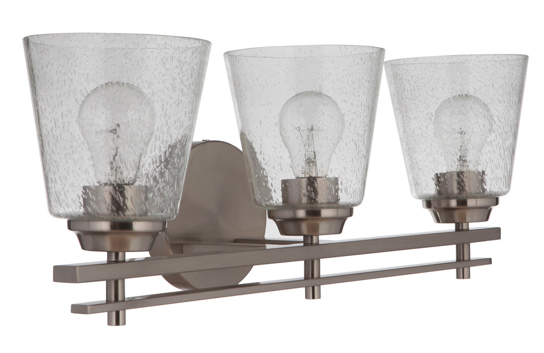 Craftmade 19624BNK3 Three Light Vanity, Brushed Polished Nickel