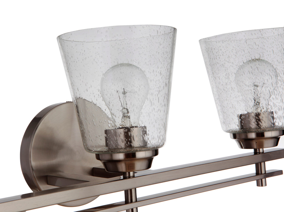 Craftmade 19624BNK3 Three Light Vanity, Brushed Polished Nickel