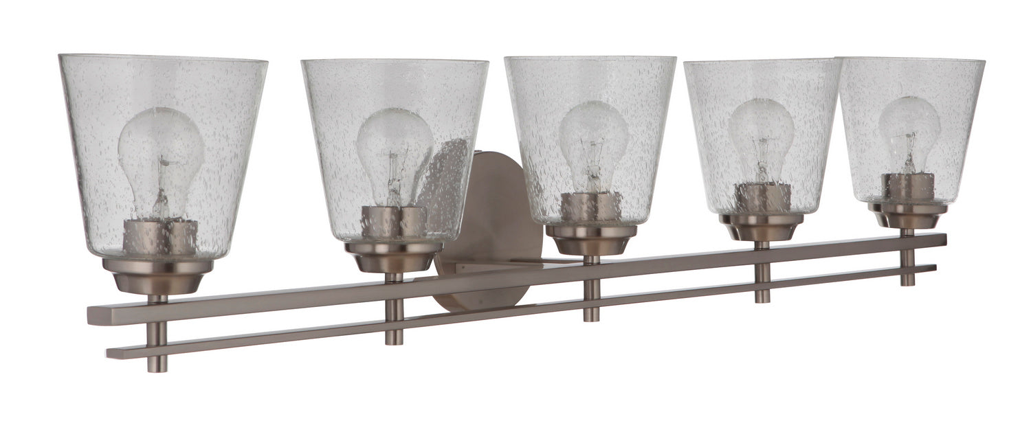 Craftmade 19642BNK5 Five Light Vanity, Brushed Polished Nickel