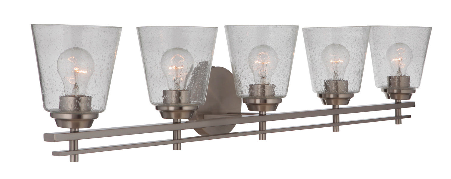 Craftmade 19642BNK5 Five Light Vanity, Brushed Polished Nickel