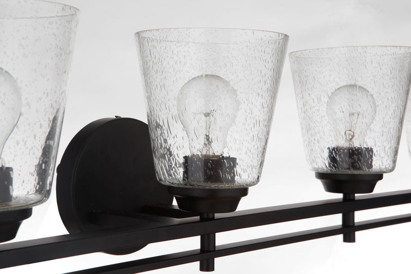 Craftmade 19642FB5 Five Light Vanity, Flat Black