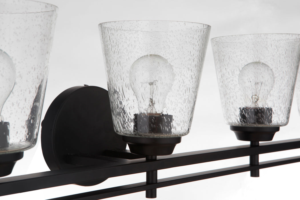 Craftmade 19642FB5 Five Light Vanity, Flat Black