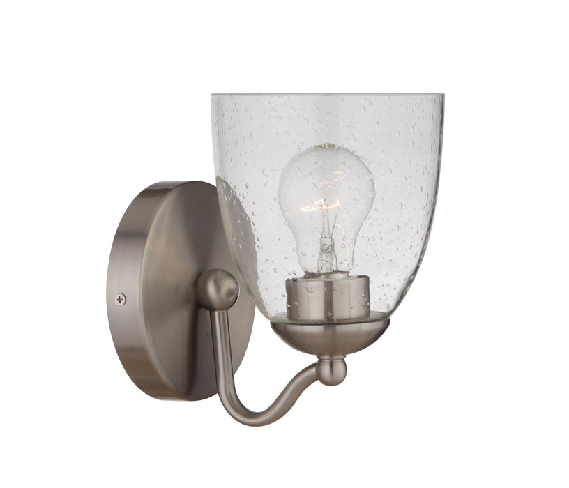 Craftmade 19906BNK1 One Light Wall Sconce, Brushed Polished Nickel