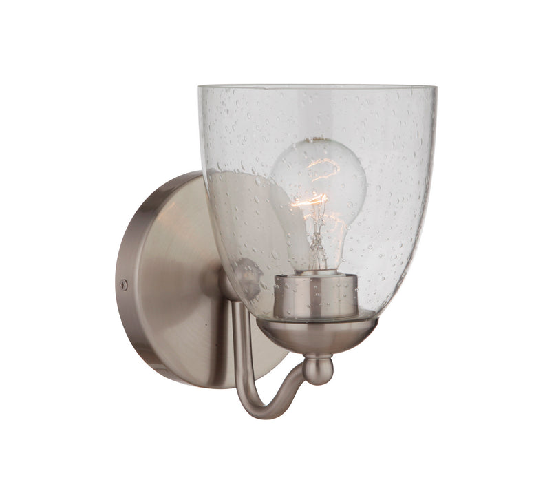 Craftmade 19906BNK1 One Light Wall Sconce, Brushed Polished Nickel