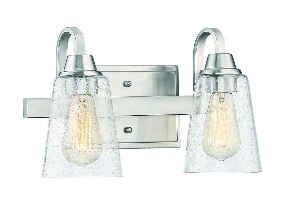 Craftmade 41902-BNK-CS Two Light Vanity, Brushed Polished Nickel