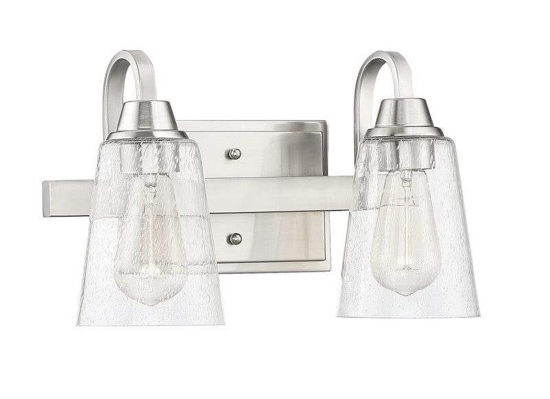 Craftmade 41902-BNK-CS Two Light Vanity, Brushed Polished Nickel