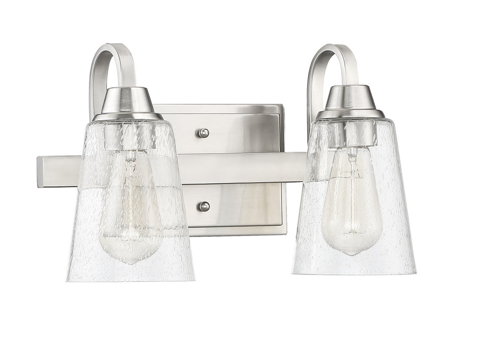 Craftmade 41902-BNK-CS Two Light Vanity, Brushed Polished Nickel